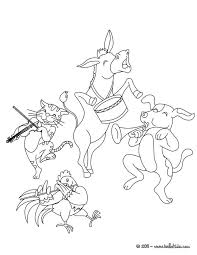 Local elementary schools present the books to its students. Bremen Town Musicians Coloring Page Coloring Home