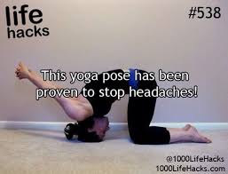 Yoga Pose For Headaches 1000 Life Hacks Life Hacks Life