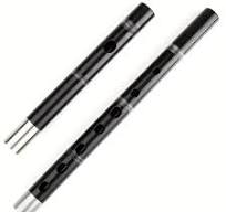 ABS Plastic Black Japanese Shinobue Flute 7 Hon Two Section Flute Musical  Instrument