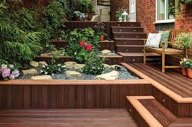 Top 4 Garden Decking Design Trends Trex Small Patio Garden Sloped Garden Deck Design