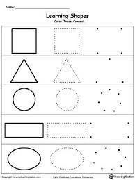 Free worksheets to promote the understanding of fraction identification. Learning Basic Shapes Color Trace And Connect Shapes Preschool Learning Shapes Shapes Worksheets
