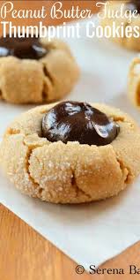 Peanut Butter Chocolate Fudge Thumbprint Cookies A Chewy Peanut Butter C Chocolate Peanut Butter Fudge Peanut Butter Cookie Recipe Chewy Peanut Butter Cookies