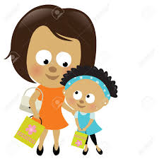 African american mother carries baby daughter and holds hand. Mother And Daughter Shopping African American Royalty Free Cliparts Vectors And Stock Illustration Image 7273128