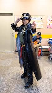 Jotaro kujo is the protagonist of part three (stardust crusaders) of the manga series jojo's bizarre adventure (which debuted 1989). File Cosplayer Of Jotaro Kujo Jojo S Bizarre Adventure Part 3 At Cwt Party 23 20180512a Jpg Wikimedia Commons
