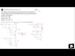 Sebelum menyelesaikan pertidaksamaan nilai mutlak ada baiknya kamu mengetahui sifat. Hitunglah Nilai X Jika Ada Yang Memenuhi Persamaan Nilai Mutlak Berikut Youtube