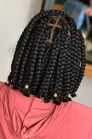Protectivestyles Geflochtener Braided Braids Bobgeflochtener Bob Geflochtener Bob Short Box Braids Hairstyles Short Box Braids African Braids Hairstyles