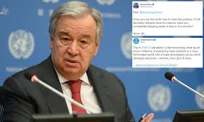 The choice we have is how well we manage. When Will You Resign Then Un Secretary General Sparks Anger With Patriarchy Tweet Daily Mail Online