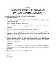 Doc Konsep Dasar Penilaian Dalam Pembelajaran Endah Retno Academia Edu