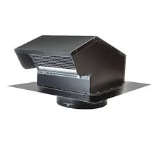 Master Flow 7 In Goose Neck Vent Roof Cap In Black Gnv7bl The Home Depot