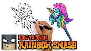 How To Draw Rainbow Smash Fortnite Awesome Step By Step Tutorial Drawing Lessons Cartooning 4 Kids Art Tutorials Drawing