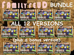 It is okay for answers to be easy, but some should test and try an individual's mind and originality. Family Feud Bundle All 12 Interactive Bible Themed Trivia Games