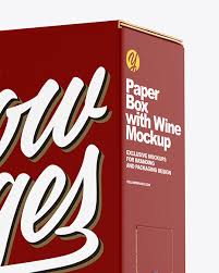 Download Glossy Paper Box With Wine Mockup In Box Mockups On Yellow Images Object Mockups Yellowimages Mockups