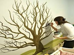 How To Repairs How To Paint A Tree On A Wall With The Works How To Paint A Tree On A Wall Stencil Wall Ar Tree Wall Painting Tree