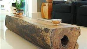 Rustic pine oval coffee table. Log Coffee Table Design