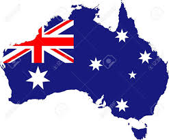 Red for courage and readiness to sacrifice; The Red White And Blue Australian Flag And Stars Placed Over An Outline Map Of Australia Highly Detailed Country Outline Stock Photo Picture And Royalty Free Image Image 880548
