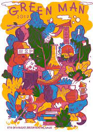 Then turn right on hubbard street. Green Man 2017 Poster Lukedrozd Com