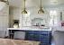 Modern Blue Kitchen Island