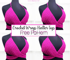In this girly knits video tutorial i walk you through step by step how to knit a bra top. Crochet Wrap Halter Top Designs By Key
