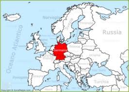 L'estensione complessiva fra il punto più settentrionale del paese e quello più meridionale è pari a 886 km. Mappa Germania Cartina Germania Annamappa Com