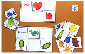 Here are the two versions of this daycare worksheet: Learn Kindergarten Colors With Color Sorting Mats