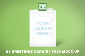 A5 Greetings Card Bi Fold Mock Up Graphic By Little Type Factory Creative Fabrica In 2020 Editable Cards Greeting Cards Mockup