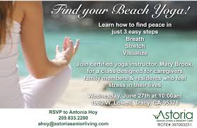 Take a moment to be in the present and focus on getting centered with a relaxing yoga class from astoria's bikram yoga queens, ny. Astoria Senior Living Find Your Beach Yoga Tracy Chamber Of Commerce