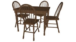 Traditional interior wooden restaurant dining chair with. Traditional Wooden Dining Table And Chairs Detailed 3d Warehouse