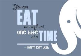 The Pandabeanery You Can Eat An Elephant One Bite At A Time Mary Kay Ash This Quote Makes Me Smile Can You Imagine Trying To Eat An Elephant No Way