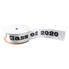 Class Of 2020 Graduation Day By Janz White Satin Ribbon Zazzle Com Graduation Day University Gifts College Graduation Gifts