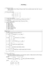 Dengan memperhatikan konsep matriks segitiga di atas, jika kita cermati kombinasi pola tersebut pada suatu matriks persegi, seperti matriks berikut ini. Pdf 20 Matriks1 Fatwa Hipmasi Academia Edu