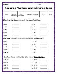 Rounding Numbers And Estimating Sums Math Instruction Elementary Math Math Lessons