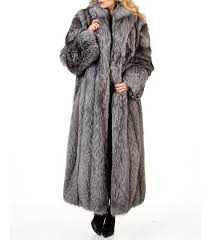 Women S Full Length Silver Fox Fur Coat Fursource Com