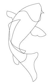 Minimalistic Koi Fish Design Drawing Koi Art Drawn Fish