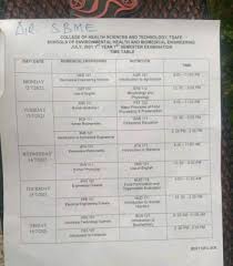 Health · facility inspections · hearings; College Of Health Science And Technology Tsafe 1st Semester Exam Time Table 2020 2021 Myschool