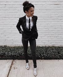 Clover, with its farmer's market sound and irish heritage, makes an apt name for a tomboy. See This Instagram Post By L I 1 4m Likes Tomboy Formal Outfits Woman Suit Fashion Prom Suit Outfits