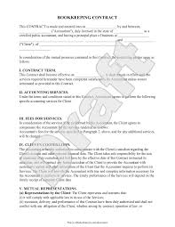 A bookkeeper, or bookkeeping clerk, is a financial professional who is responsible for recording a company's financial accounts and records. Free Bookkeeping Contract Free To Print Save Download