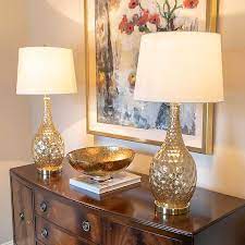 This 27.5 table lamp comes in a set of 2 making it easy to incorporate into your existing space and perfect for any decoration. Gold Glass Genie Table Lamps Set Of 2 Kirklands