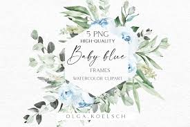 Also, find more png clipart about clipart backgrounds,transportation clipart,baby shower clip art. Baby Blue Flowers Clipart Dusty Blue Boho Roses Frames Png By Olga Koelsch Thehungryjpeg Com