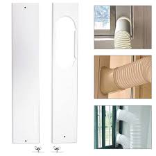 In most cases, you just need to slide the window. Womdee Universal Window Seal For Portable Air Conditioner 2pcs 3pcs Portable Air Conditioner Window Vent Kit Door Window Kit Plate For Portable Air Conditioner Buy Online In Guernsey At Guernsey Desertcart Com Productid 139713189