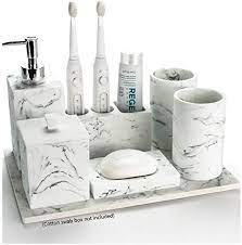 yyqx creative bathroom accessories set resin marble style bathroom soap dispenser toothbrush bathroom soap dispenser marble bathroom accessories bathroom soap