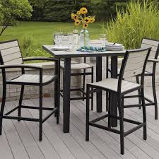 Polywood Euro Bar Side Chair Outdoor Bar Height Table Outdoor Bar Stools Outdoor Bar Furniture