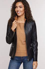 Katie Nappa Lambskin Leather Jacket Overland Leather Jackets Women Leather Jacket Lambskin Leather