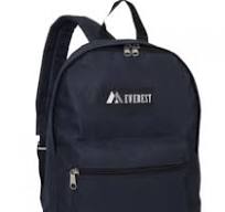 30 Wholesale Basic Color Block Backpack In Navy