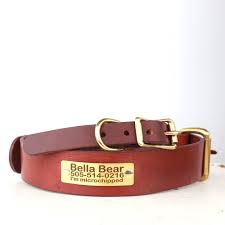 We train our dogs with the products we sell. Brown Leather Dog Collar Name Plate Belt Buckle Style Leather Dog Collars Leather Dog Collar Custom Leather