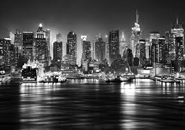 Black And White New York City Skyline New York City Skyline Manhattan Photo Wallpaper Wall Mural Black White 335x236cm Photo Mural Wall City Wall Art Photo Mural