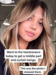 Sweep the front section of your hair forward and part it down the middle. Girl Mortified As Hairdresser Leaves Her With Horrific Fringe In Awkward Blunder Mirror Online