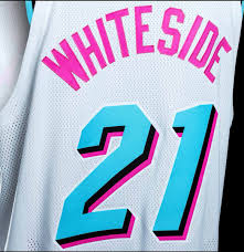 Does anyone know what font would be the closest to the new miami heat logo inspired by miami vice and created by nike for city edition jerseys? Darren Rovell On Twitter The Miamiheat S City Edition Uniform Pays Tribute To Miami Vice