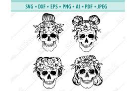 Download Skull Svg Flower Skull Svg Mom Life Skeleton Png Dxf Eps 774221 Cut Files Design Bundles