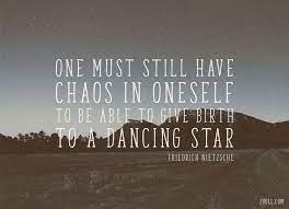 Zooll Com Quote Of The Week One Must Still Have Chaos In Oneself To Be Able To Give Birth To A Dancing Star