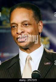 FILE ** In this April 10, 2008 file photo, Trent Johnson speaks during a  news conference after being named men's basketball coach at LSU in Baton  Rouge, La. Johnson will make